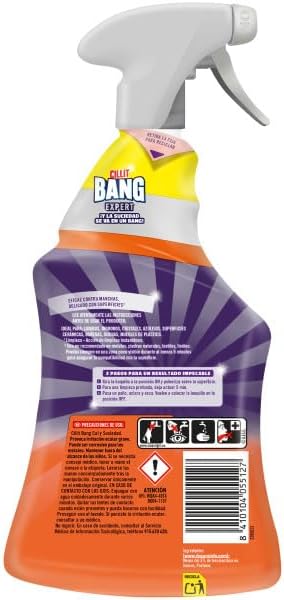 Cillit bang lime and dirt, poderoso limpador de banheiro e cozinha, formato spray - embalagem de 3 x 1 l, total de 3 l