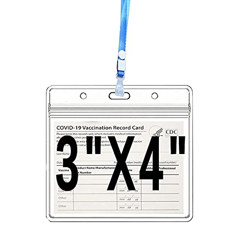 10 Pack CDC Vaccination Card Protector 4 X 3 in