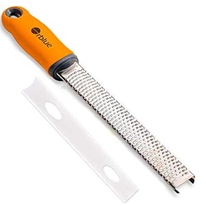 Orblue Hand Zester En Rasp Voor Zesting Citrus, Kruiden En Rasp Kaas 12.5″ Hand Zester Zilver