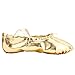 MSMAX Ballet Shoes for Girls Toddler Boys Split Sole Dance Slipper Gold Costume Shoes 4 M US Big Kid