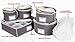 China Tea Cups and Plates Storage Set - Deluxe Quilted Microfiber - Grey, with Braidz Foam Padding