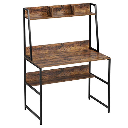 Kealive Computer Desk with Hutch and Bookshelf 39 Inches Writing Study