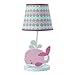 Bedtime Originals Sugar Reef Lamp with Shade & Bulb, Pink/Blue