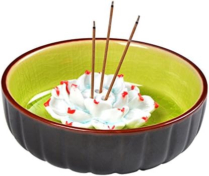 Stick Incense Burner-Ceramic Lotus Incense Burner Stick Incense Holder for Home Fragrance Home Decor Yoga Mediation Relax