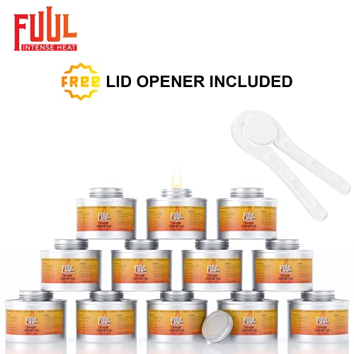 FUUL Chafing Fuel Dish Burner Cans 12 Pack Chafing Dish Fuel Cans