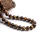iSTONE Natural Yellow Brown Golden Tiger Eye Gemstone Round Loose Beads For Jewelry Making Findings /Accessories 1 Strand 16 inches - 8mm