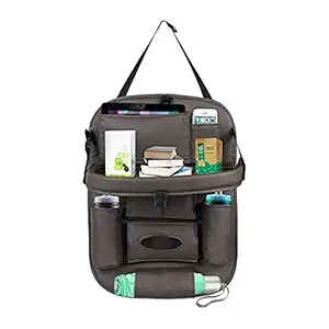 MOTEXTO Car Back Seat Organizer Car Storage for TATA Safari STORME - Coffee