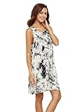 Floerns Women's Tie Dye Loose Shirt Casual Swing Dresses Tunic Top
