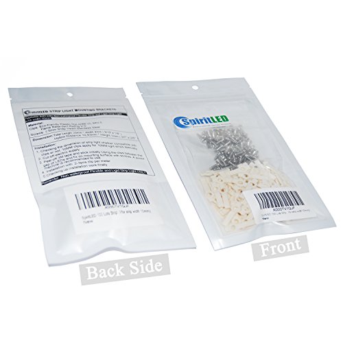 SpiritLED 100 Lots LED Strip Light Mounting Brackets,One Side Fixing Clips,Screws Included (Ideal for Non-Waterproof Strip Width 10mm) - Thumbnail 4