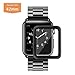 Amoner iWatch Screen Protector 42mm, [3D Full Coverage] [Anti-Scratch] [High Definition] Tempered Glass Screen Protector for Apple Watch 42mm Series 3/2/1 (Black)