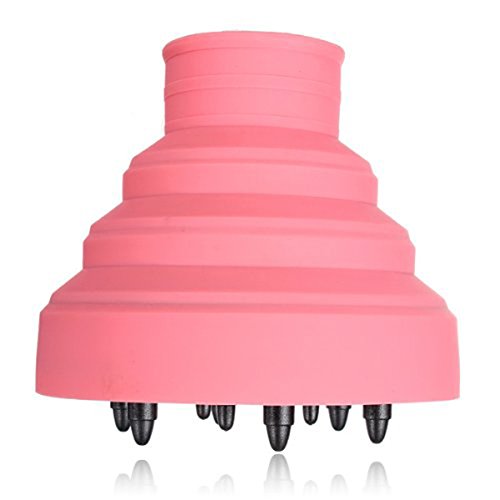 Nuolux Foldable Silicone Hair Dryer Hairdryer Diffuser (Pink)