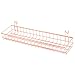 Kaforise Rose Gold Hanging Basket for Wire Wall Grid Panel, Multi-Function Wall Storage and Display Basket, Medium Size, Plated
