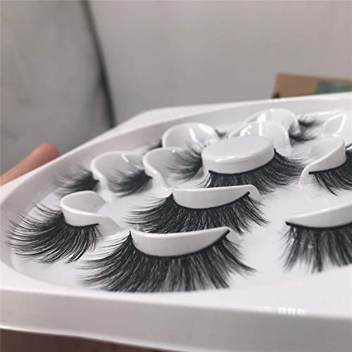 False Eyelashes 3D Lashes Pack Fur Long Lashes Reusable Soft Fake Eyelashes 7 Pairs