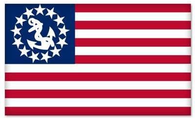 USA Yacht Flag Bumper Sticker sailing 5" x 3"