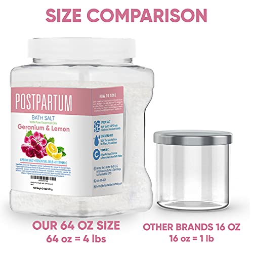 Postpartum Bath Salt 64 Ounces Epsom Salt with Natural Frankincense