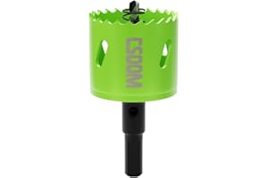 CSOOM Upgraded Bi-Metal Hole Saw Drill Bit, Hole Drilling Cutter, Ideal for Plastic, Wood, Plywood, Thin Steel Sheets, and Thin Aluminum Sheets（44mm|1-3/4"）.