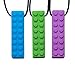 Tilcare Chew Chew Sensory Necklace – Best for Kids or Adults That Like Biting or Have Autism – Perfectly Textured Silicone Chewy Toys - Chewing Pendant for Boys & Girls - Chew Necklaces (3-Pack)