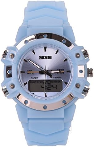 Sports Watches, LED Analog Digital Display Waterproof Watches for Girls Boys Kids (Blue)