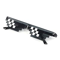 Rhfemd Thug Life Glasses Deal With It Glasses Pixel Women Men Black Mosaic Sunglasses