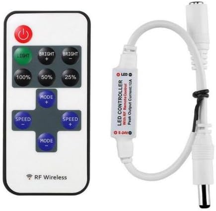 Alkbo RF mini monochromatic controller 11 key radio frequency DC head with dimming LED monochrome light dimmer FOR LED light strip, LED work light, LED flood light, LED off road light,light bar