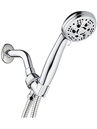 AquaDance High Pressure 6-Setting 3.5" Chrome Face Handheld Shower with Hose for the Ultimate Shower Experience! Officially Independently Tested to Meet Strict US Quality & Performance Standards
