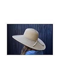 SCALA - Gorro trenzado de papel con ala grande para mujer