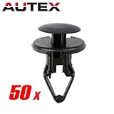 PartsSquare 50pcs Fender Liner Fastener Rivet Auto Body Retainer Push Type Clamps Replacement for Buick/Cadillac/Chevrolet/GMC/Hummer