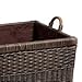 The Basket Lady Lift-Off Lid Wicker Storage Basket, Large, 24.5 in L x 18 in W x 17.5 in H, Antique Walnut Brown