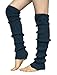 Urban CoCo Women's Winter Knee High Footless Socks Knit Crochet Leg Warmer (Peacock blue)