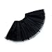 Anleolife 12'' Girl Tutu Skirt Party Tutus Pure Color (Black)