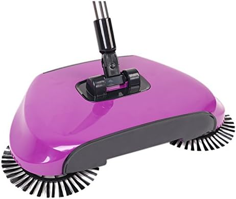 360 Degree Rotating Household Automatic Hand Push Sweeper Broom, Multi-Functional Profession Vacuum Cleaner Sweeping Robot without Electricity , 3 in 1 Dustpan and Trash Bin Floor Cleaning System