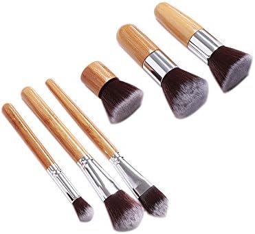 AMarkUp 6pcs Bamboo Handle Makeup Cosmetic Face Foundation Concealer Brush Set
