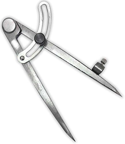 QUIX 6" (15.2 cm) Locking Drawing Protractor | Precision Circles from Radius 1/2" (1.3 cm) to 7-7/8" (20 cm) | Carbon Steel Scriber | Adjustable Pencil Holder | Essential Drafting Tool
