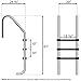 Aqua Select 3 Step Stainless Steel Pool Ladder with Stainless Steel Steps | Entry and Exit System for In-Ground Swimming Pools | 250 Pound Capacity | 1.9 Inch Outer Diameter