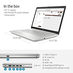 2022 Newest HP Laptop, 17.3'' FHD IPS 100% sRGB