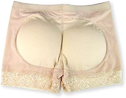 NOVECASA Butt Lifter Padded Panties Lace Hip Enhancer Shapewear for Rich Buttocks for Women (L, Rich Buttocks Beige)