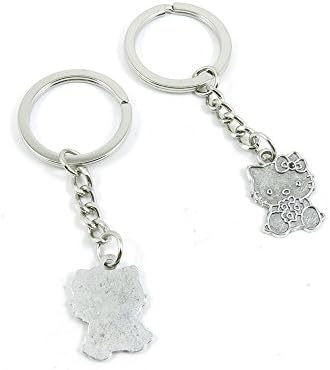 1 PCS Arts Crafts Fashion Jewelry Making Findings Key Ring Chains Tags Clasps Keyring Keychain F5UY5Z Hello Kitty
