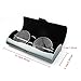 Aluminum Eyeglasses Case，EZESO Hard Shell Matte Elegant Slim Light Metal Frosted Spectacles For Small And Medium Frams (Grey)