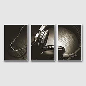 Framed Canvas Wall Art for Living Room, Bedroom Microphone Canvas Prints for Modern Home Decoration Ready to Hang - 16"x24"x3 Panels