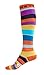 Compression Socks (1 pair) for Women & Men by Wave (Happy Stripes, L-XL)