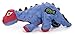 goDog Dinos Spike Squeaky Plush Dog Toy, Chew Guard Technology - Blue, Small