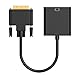 NiceCable DVI to VGA Active Adapter, DVI-D to VGA Converter, Supports HDTV 1080p, PC Graphics 1920x1200, Gold Plated Connectors, Compatible with Windows, Mac, Laptop, Desktop, Monitor, Projector