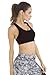 QUEENIEKE Women's Medium Support Strappy Back Energy Sport Bra Cotton Feel Size XL Color Black Pro
