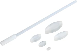 MECCANIXITY 1 Set Magnetic Stirrer Mixer Stir Bar Set, with 5 Sizes Olive Shape and Straight Retriever Coating Magnet for Lab