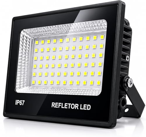 Kit 2 Refletores LED 200W Branco Frio Bivolt IP67 Alta Potência Área Externa OutStay