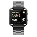 Simpeak Fitbit Blaze Band, Replacement Stainless Steel Band Strap Only for Fit bit Blaze Smart Fitness Watch ( Match Link Removal Tool), Black