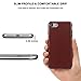 TENDLIN Compatible with iPhone SE 2022/iPhone SE 2020/iPhone 8/iPhone 7 Leather Back Flexible TPU Silicone Hybrid Slim Case (Brown)