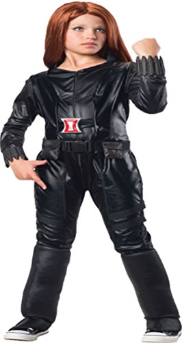 Girls Black Widow Deluxe Kids Child Fancy Dress Party Halloween Costume