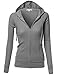 Xpril Women's Basic Lightweight Zip Hooded Jackets