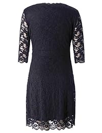 Chicwe Mujer Elástico Plus Tamaño festoneado Vestido de encaje 1 x -4 x